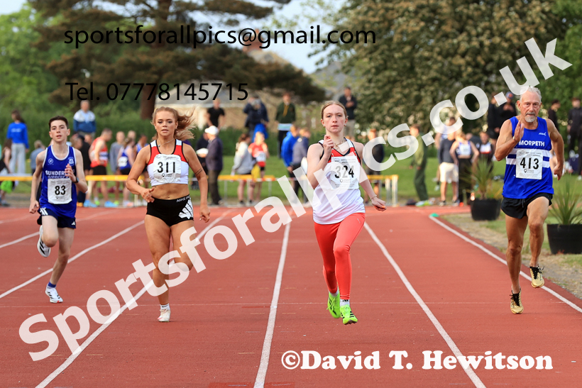 200 metres, 2026 NEGP 2, Monkton Stadium, Wednesday, May 27th. Photo: David T. Hewitson/Sports for All Pics
